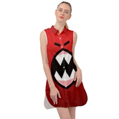 Funny Angry Sleeveless Shirt Dress by Ket1n9