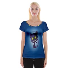 Cats Funny Cap Sleeve Top by Ket1n9