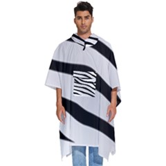 White Tiger Skin Men s Hooded Rain Ponchos by Ket1n9