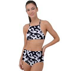 Ying Yang Tattoo Halter Tankini Set by Ket1n9