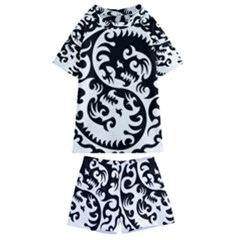 Ying Yang Tattoo Kids  Swim T-shirt And Shorts Set by Ket1n9