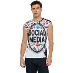 Social Media Computer Internet Typography Text Poster Men s Raglan Cap Sleeve T-shirt by Ket1n9