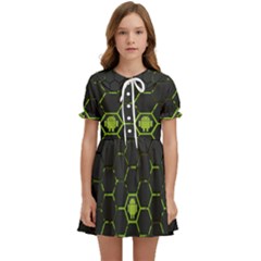 Green Android Honeycomb Gree Kids  Sweet Collar Dress by Ket1n9