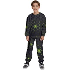 Green Android Honeycomb Gree Kids  Sweatshirt Set by Ket1n9