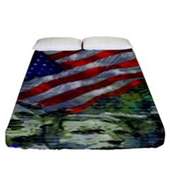 Usa United States Of America Images Independence Day Fitted Sheet (king Size) by Ket1n9