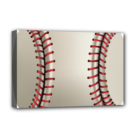 Baseball Deluxe Canvas 18  X 12  (stretched) by Ket1n9