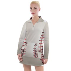 Baseball Women s Long Sleeve Casual Dress by Ket1n9