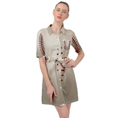 Baseball Belted Shirt Dress by Ket1n9