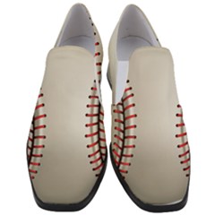 Baseball Women Slip On Heel Loafers by Ket1n9