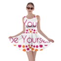 Be Yourself Pink Orange Dots Circular Skater Dress View1