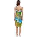 World Map Wrap Frill Dress View4