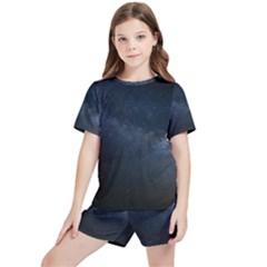 Cosmos-dark-hd-wallpaper-milky-way Kids  T-shirt And Sports Shorts Set by Ket1n9