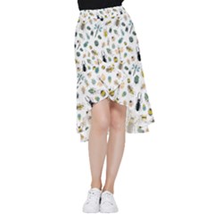 Insect Animal Pattern Frill Hi Low Chiffon Skirt by Ket1n9