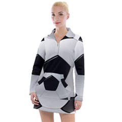 Soccer Ball Women s Long Sleeve Casual Dress by Ket1n9