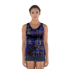 Technology Circuit Board Layout Sport Tank Top  by Ket1n9