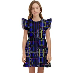 Technology Circuit Board Layout Kids  Winged Sleeve Dress by Ket1n9