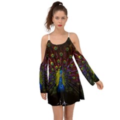 Beautiful Peacock Feather Boho Dress by Ket1n9