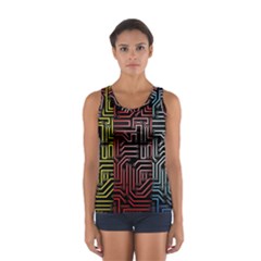 Circuit Board Seamless Patterns Set Sport Tank Top  by Ket1n9