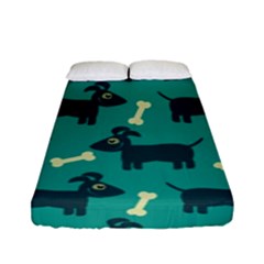 Happy-dogs Animals Pattern Fitted Sheet (full/ Double Size) by Ket1n9