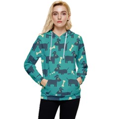 Happy-dogs Animals Pattern Women s Lightweight Drawstring Hoodie by Ket1n9