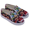 Wood Sculpture Bali Logo Kids  Canvas Slip Ons View3