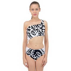 Ying Yang Tattoo Spliced Up Two Piece Swimsuit by Ket1n9