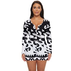 Ying Yang Tattoo Long Sleeve Boyleg Swimsuit by Ket1n9