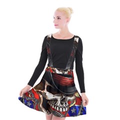 Confederate Flag Usa America United States Csa Civil War Rebel Dixie Military Poster Skull Suspender Skater Skirt by Ket1n9