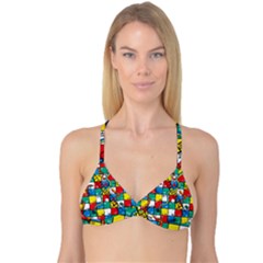 Snakes And Ladders Reversible Tri Bikini Top by Ket1n9