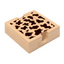 Animal-print-black-and-white-black Bamboo Coaster Set View2