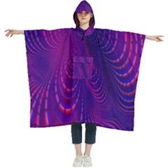 Abstract-fantastic-fractal-gradient Women s Hooded Rain Ponchos by Ket1n9