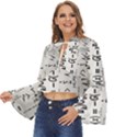 Science Formulas Boho Long Bell Sleeve Top View2