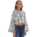 Science Formulas Boho Long Bell Sleeve Top View3