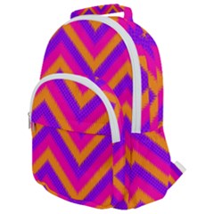 Chevron Rounded Multi Pocket Backpack by Ket1n9