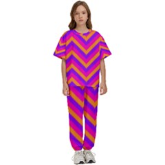 Chevron Kids  T-shirt And Pants Sports Set by Ket1n9