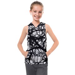 Neurons-brain-cells-brain-structure Kids  Sleeveless Hoodie by Ket1n9