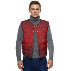 Red-grunge-texture-black-gradient Men s Button Up Puffer Vest	 by Ket1n9