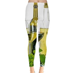 White-wine-red-wine-the-bottle Everyday Leggings  by Ket1n9