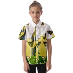 White-wine-red-wine-the-bottle Kids  Short Sleeve Shirt by Ket1n9