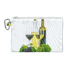 White-wine-red-wine-the-bottle Canvas Cosmetic Bag (large) by Ket1n9