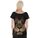 African-lion-mane-close-eyes Cap Sleeve Top View2