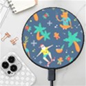 Colorful Funny Christmas Pattern Wireless Fast Charger(Black) View1