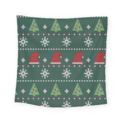 Beautiful Knitted Christmas Pattern Square Tapestry (small) by Ket1n9