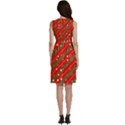 Christmas Paper Star Texture Sleeveless Dress With Pocket View4