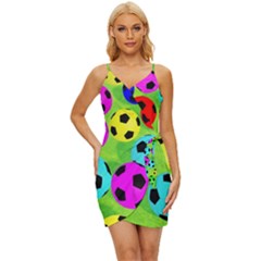 Balls Colors Wrap Tie Front Dress by Ket1n9