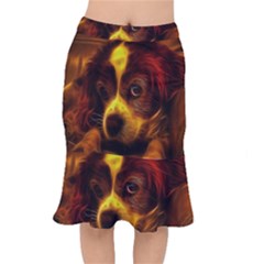 Cute 3d Dog Short Mermaid Skirt by Ket1n9