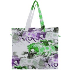 Horse-horses-animal-world-green Canvas Travel Bag by Ket1n9