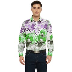 Horse-horses-animal-world-green Men s Long Sleeve Pocket Shirt  by Ket1n9