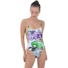 Horse-horses-animal-world-green Tie Strap One Piece Swimsuit by Ket1n9