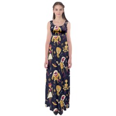 Alien Surface Pattern Empire Waist Maxi Dress by Ket1n9